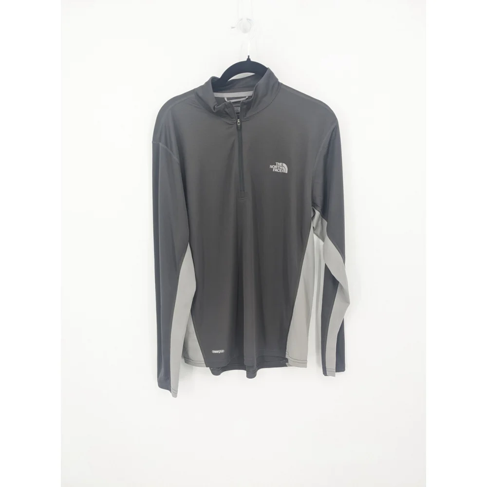 North‎ Face Pullover Shirt Mens Small Gray VaporWick Half Zip Athletic Outdoors